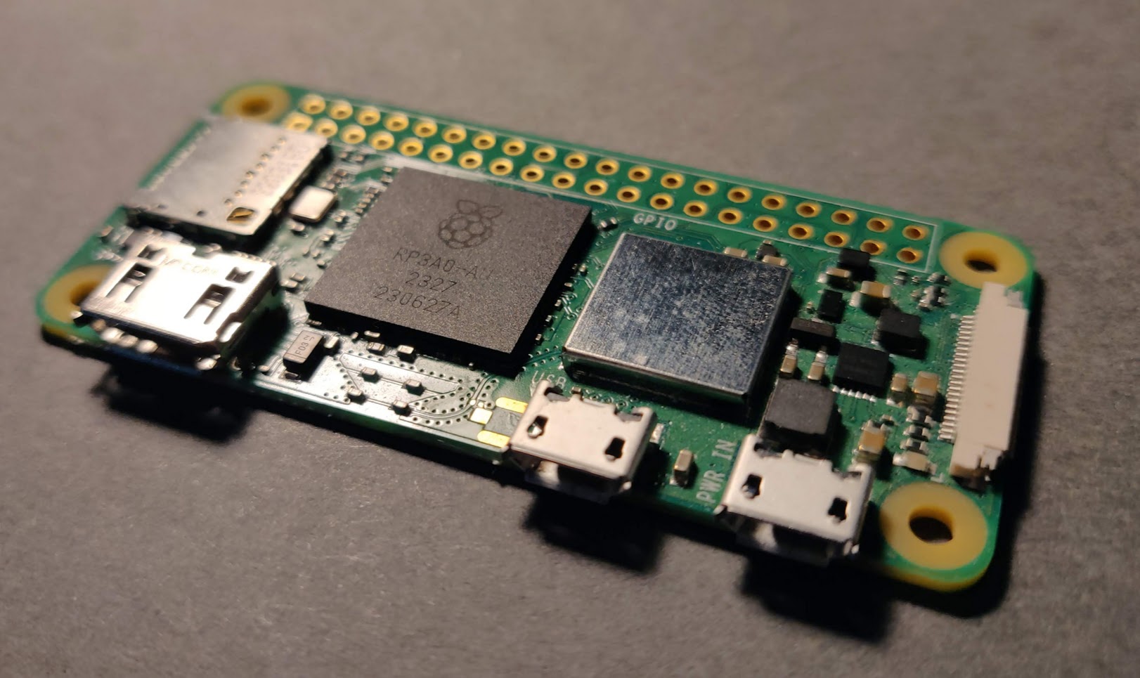 image of the pi zero 2 w from the front